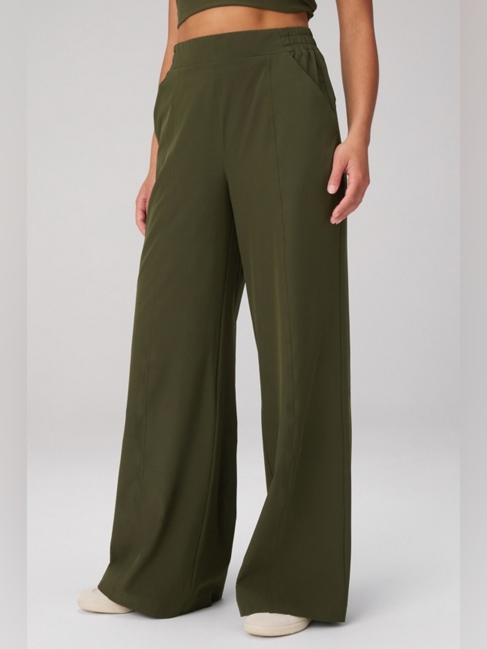 Fabletics Olive Green Wide-Leg Women's Pants